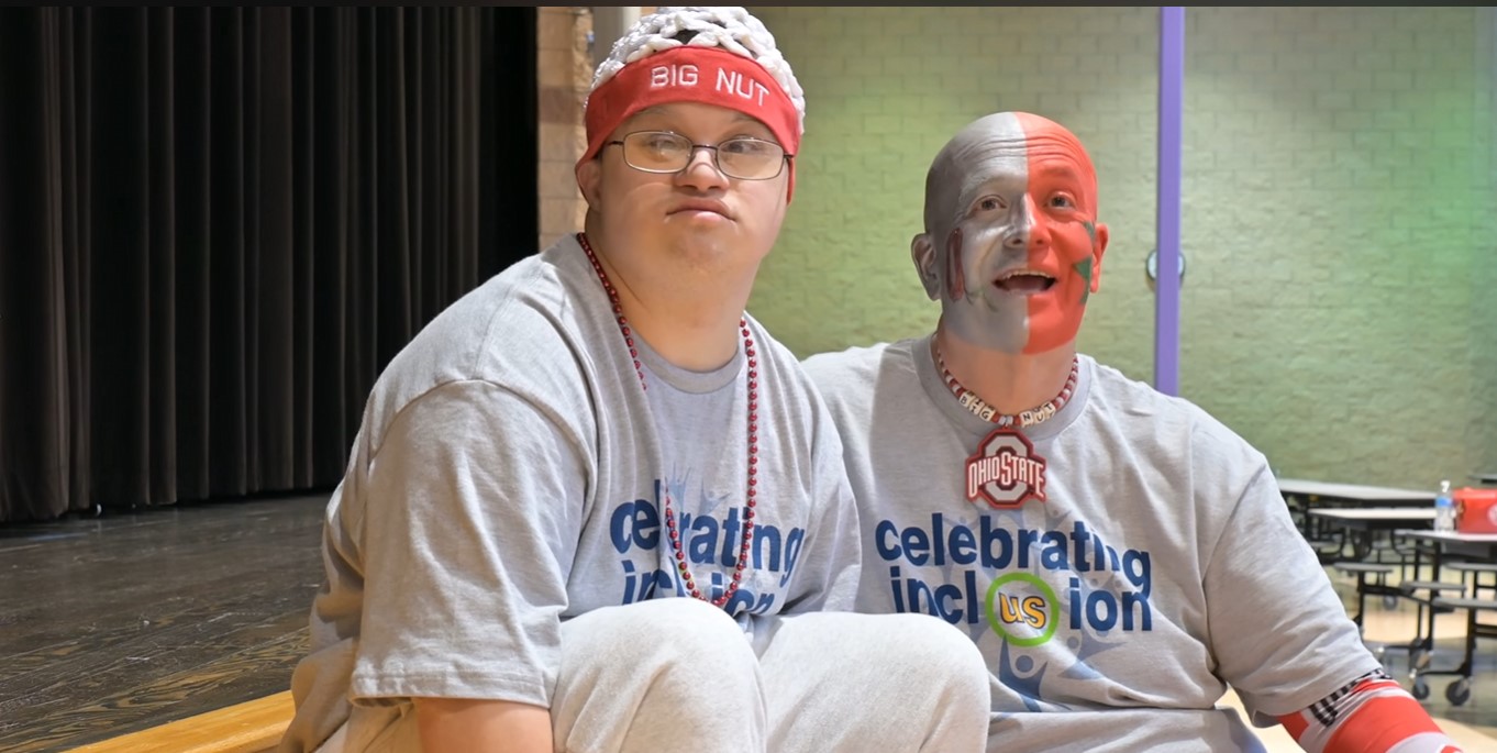 Two people wearing 